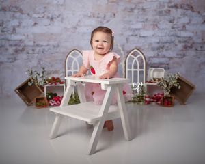 Strawberry 1 year old Cake Smash Session Lexington, SC; best photographer Lexington, SC; photography studio children's