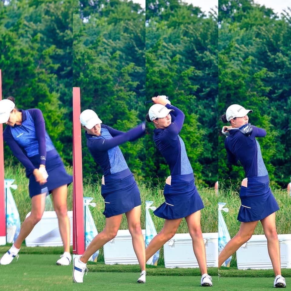 Germany's Esther Henseliet, anatomy of a great golf swing at the Old American Golf Club in The Colony, Texas.