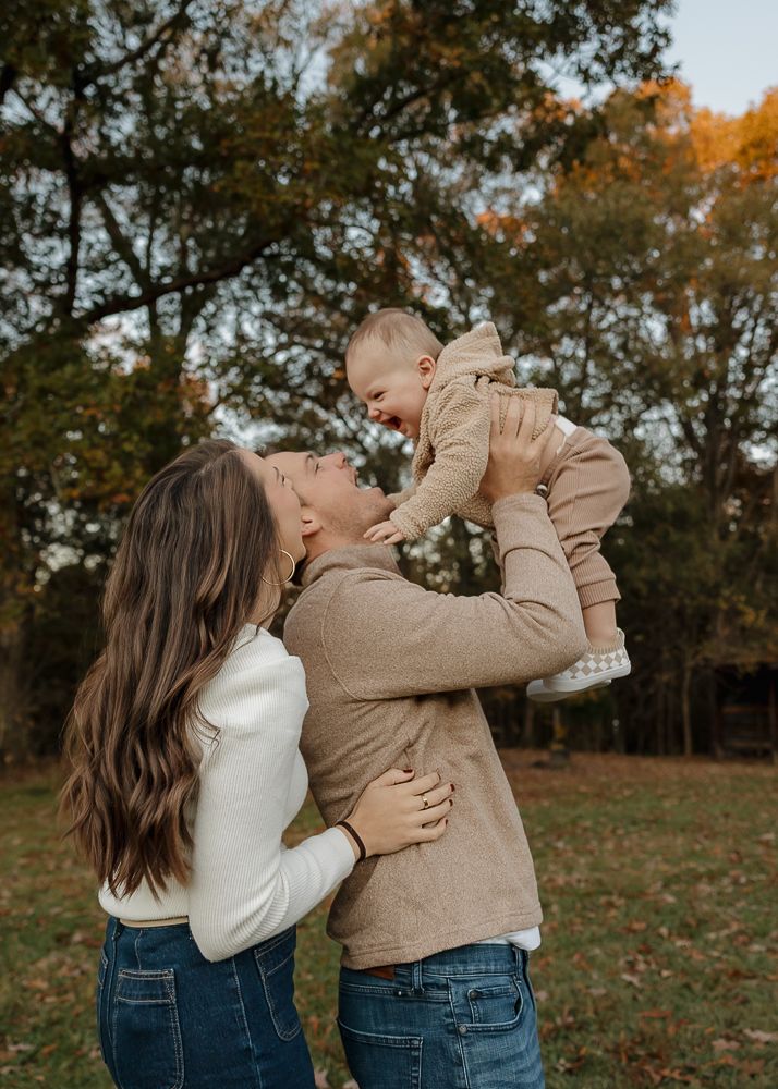 Cute family session at Fisher Farms in Davidson, NC.