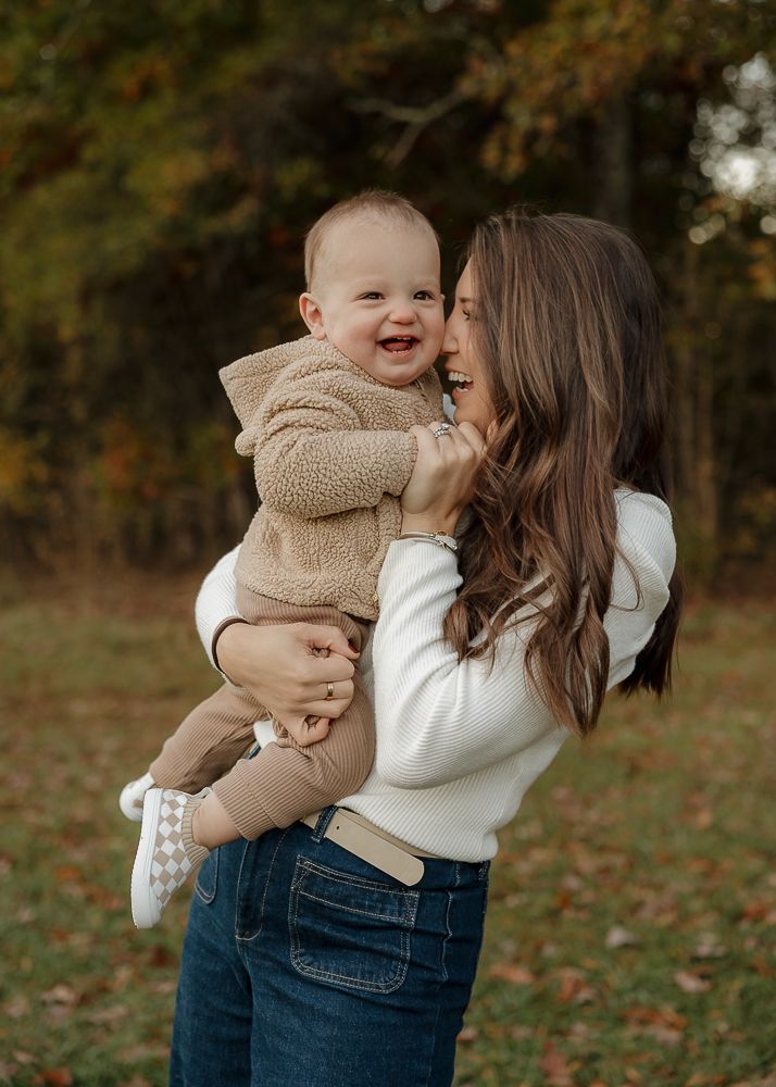 Cute family session at Fisher Farms in Davidson, NC.