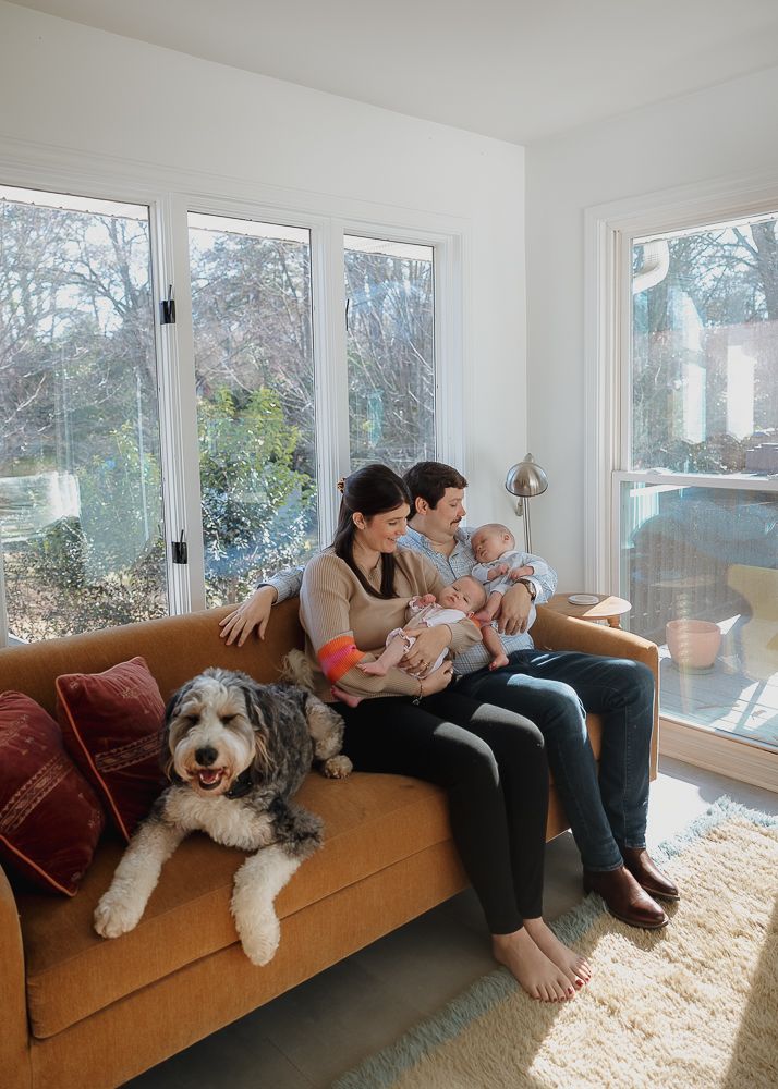 Precious in-home family portrait session in Charlotte, NC