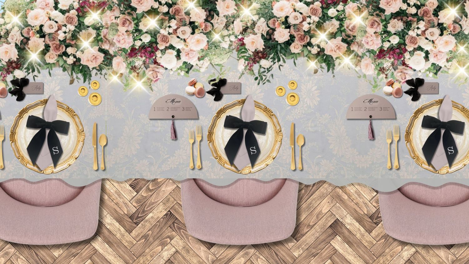 Wedding Tablescape Design Mockup Corso