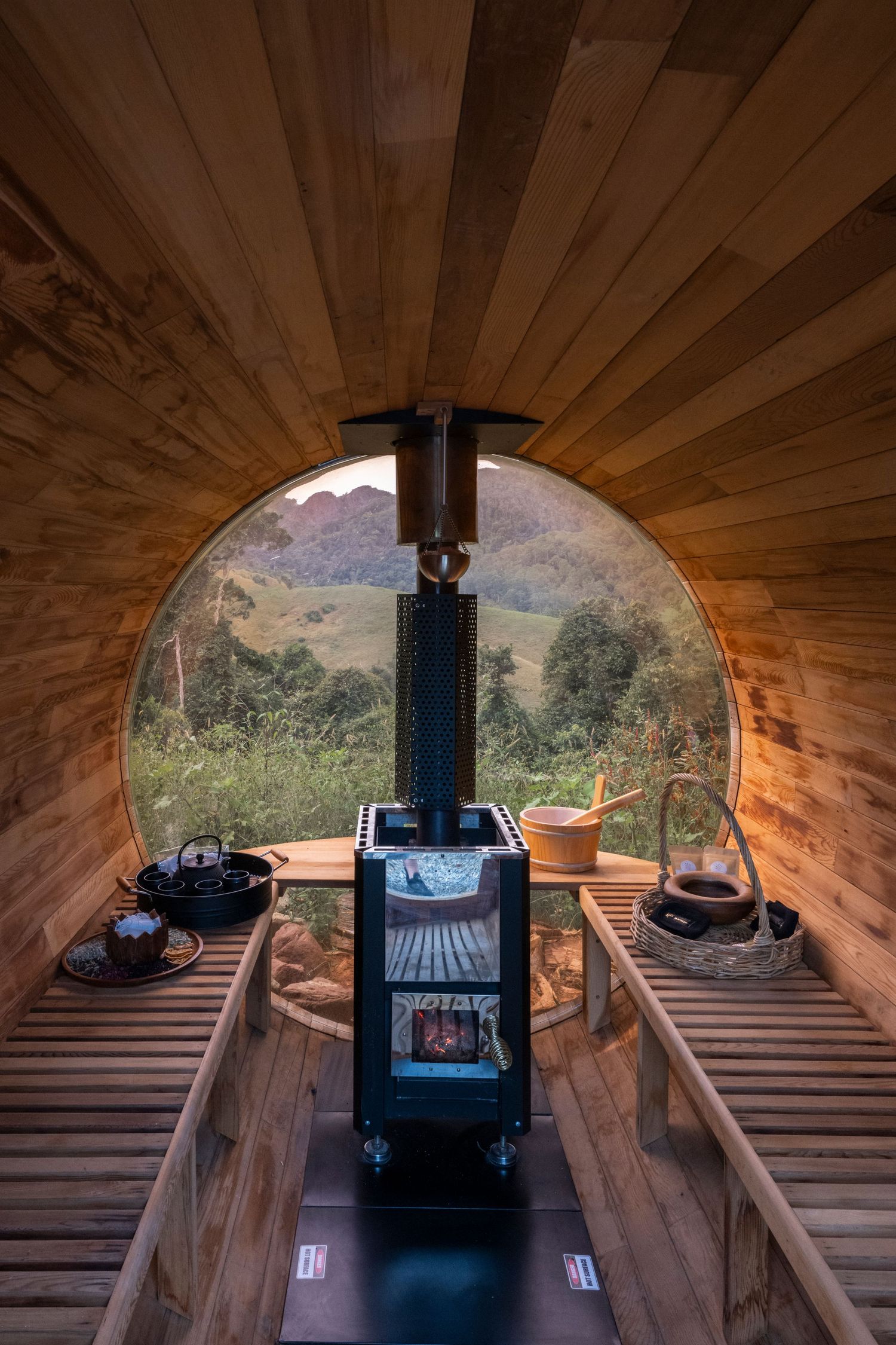 Barrel Sauna at Nature Domes