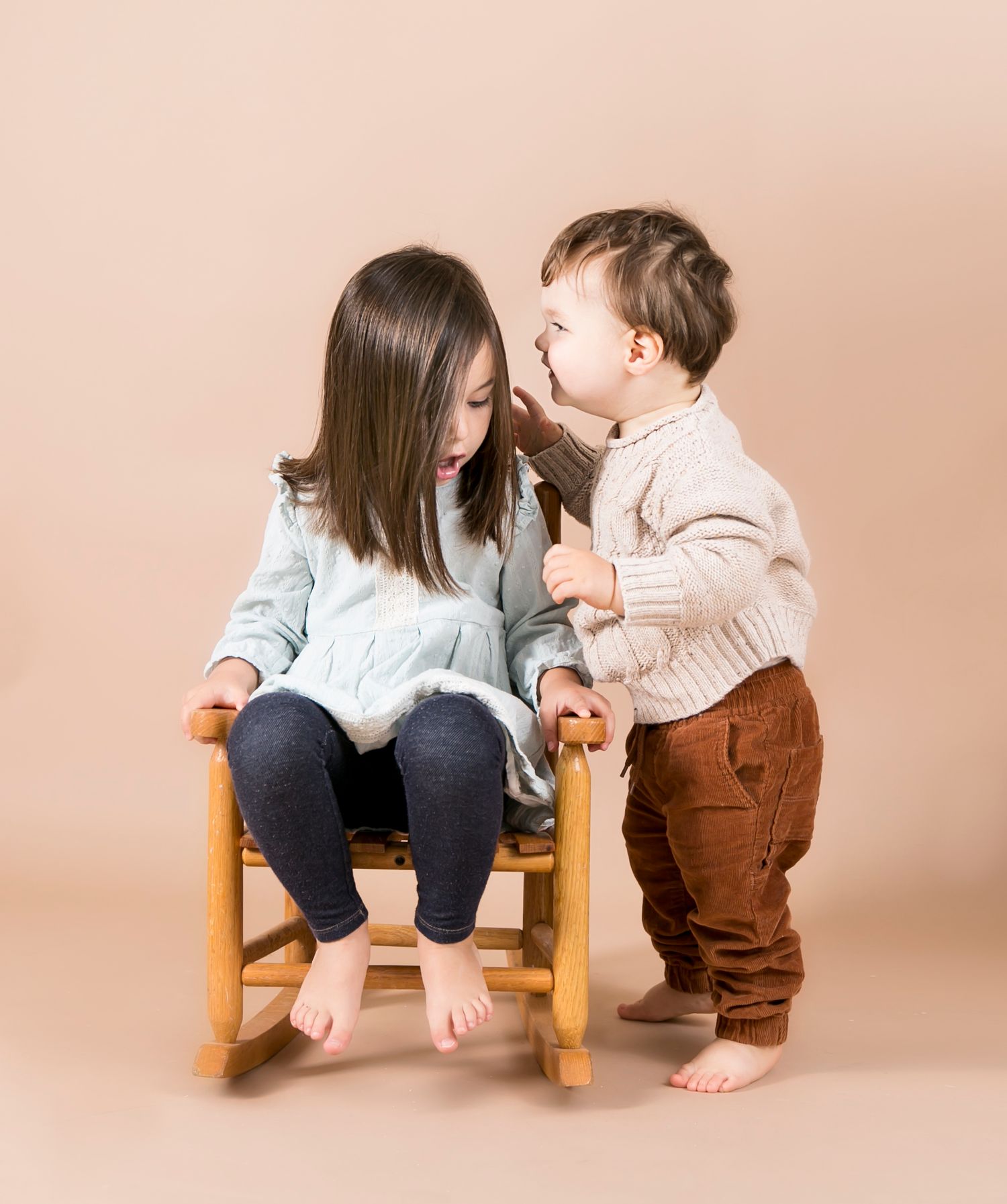 Fine art kids portrait in a professional studio setting — timeless children's photography by Bradenton-Sarasota photographer
