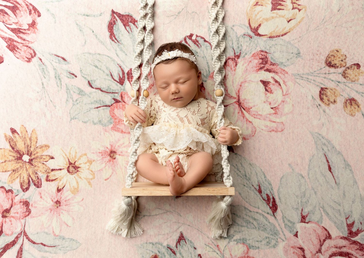 Newborn sleeping on swing. Newborn session. New Hampshire Newborn Photographer