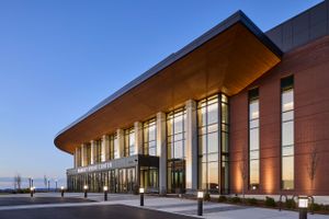 Architectural photo of new construction at Ramsey Solutions Event Center in Nashville TN by Cincinnati Photographer Studio 66