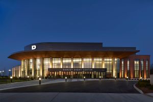Architectural photo of new construction at Ramsey Solutions Event Center in Nashville TN by Cincinnati Photographer Studio 66