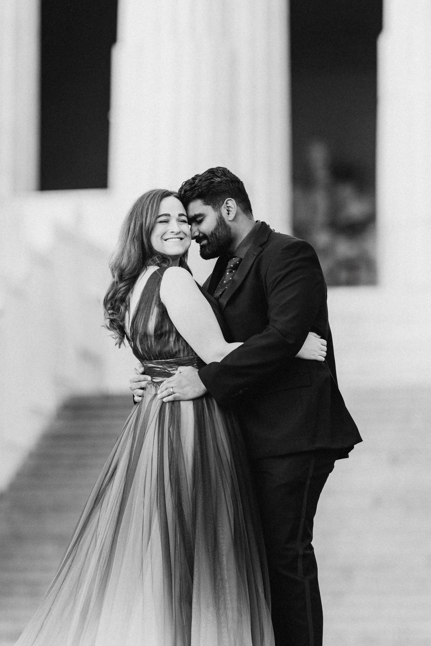 Washington DC Engagement Session Luxury Multiracial Couple