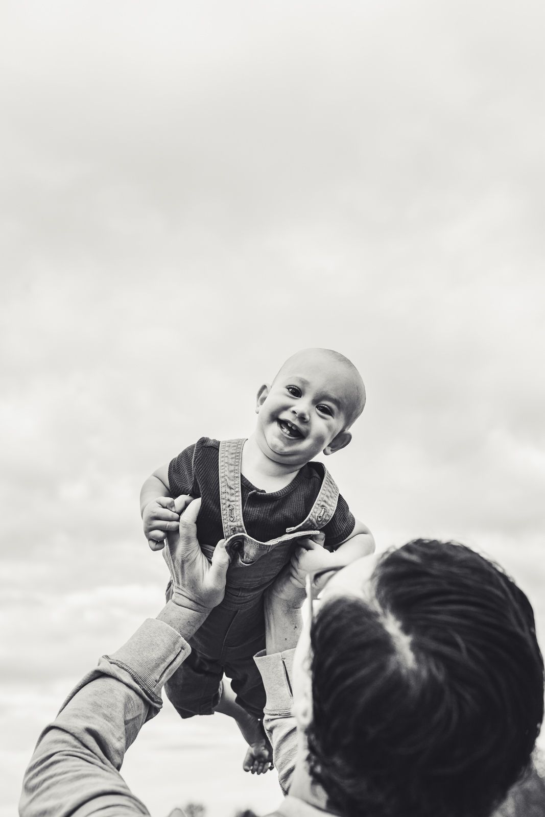 Baby flying in the air in North Bend.
