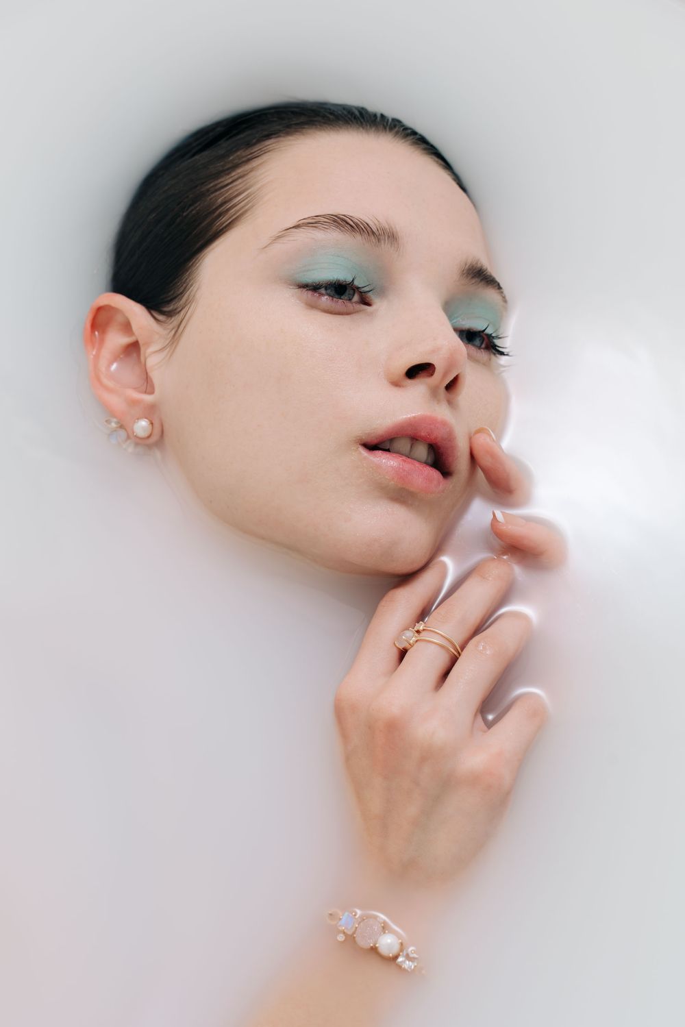Face on water editorial shot by Bill Chen photography