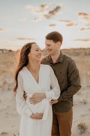 south jersey maternity photographer, beach maternity session