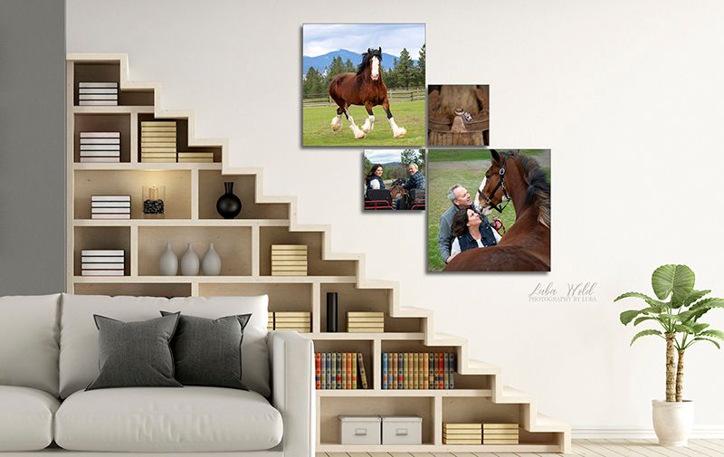 spokane horse portrait engagement ring couple in liberty lake photographer luba wold