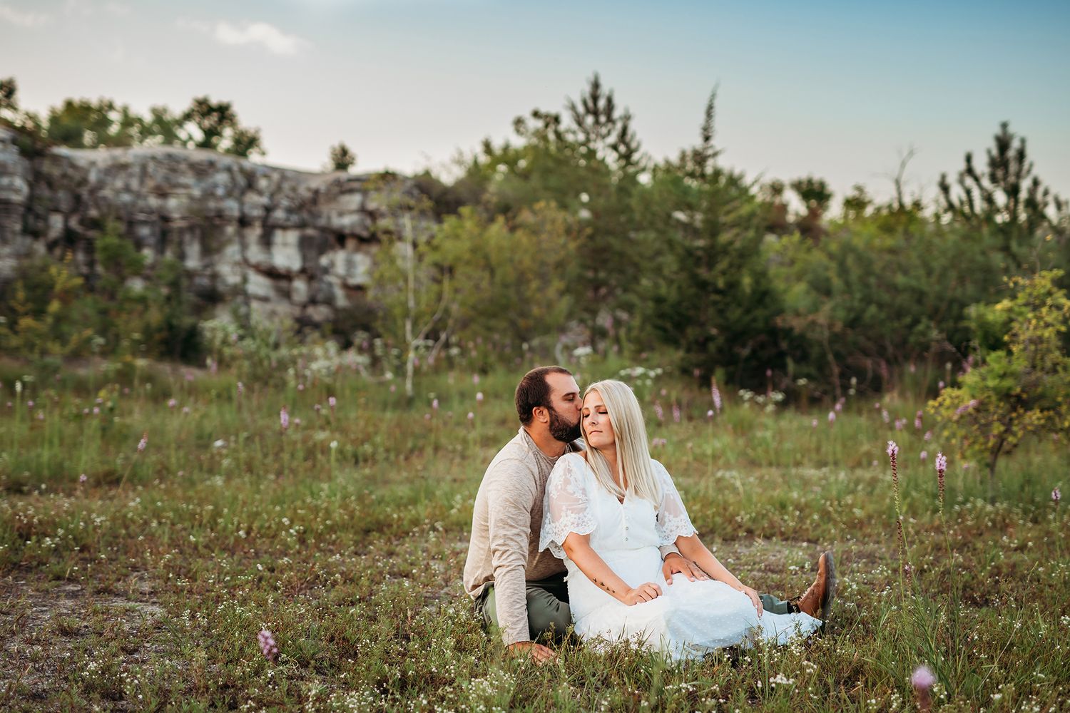 Couple at Castalia Ohio quarry Jessica Hepp Photography