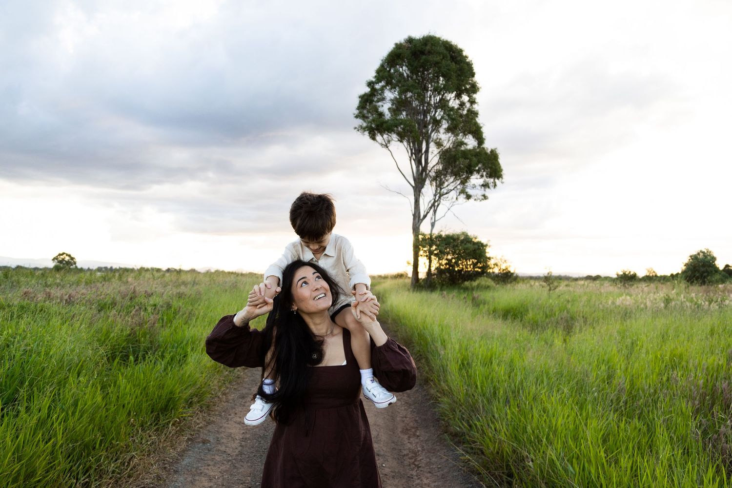 mother and son outdoor portrait field of dreams brisbane photographer
