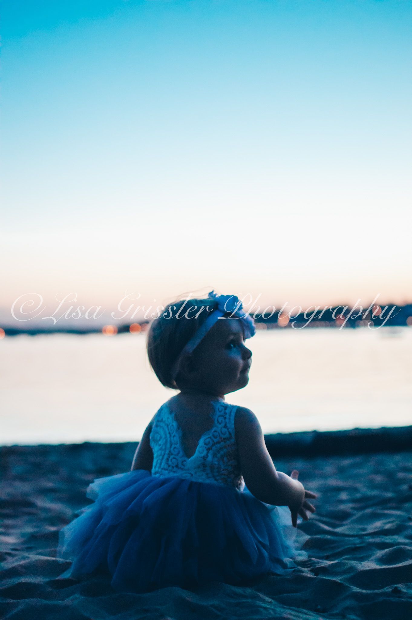 baby sunset shoot beach