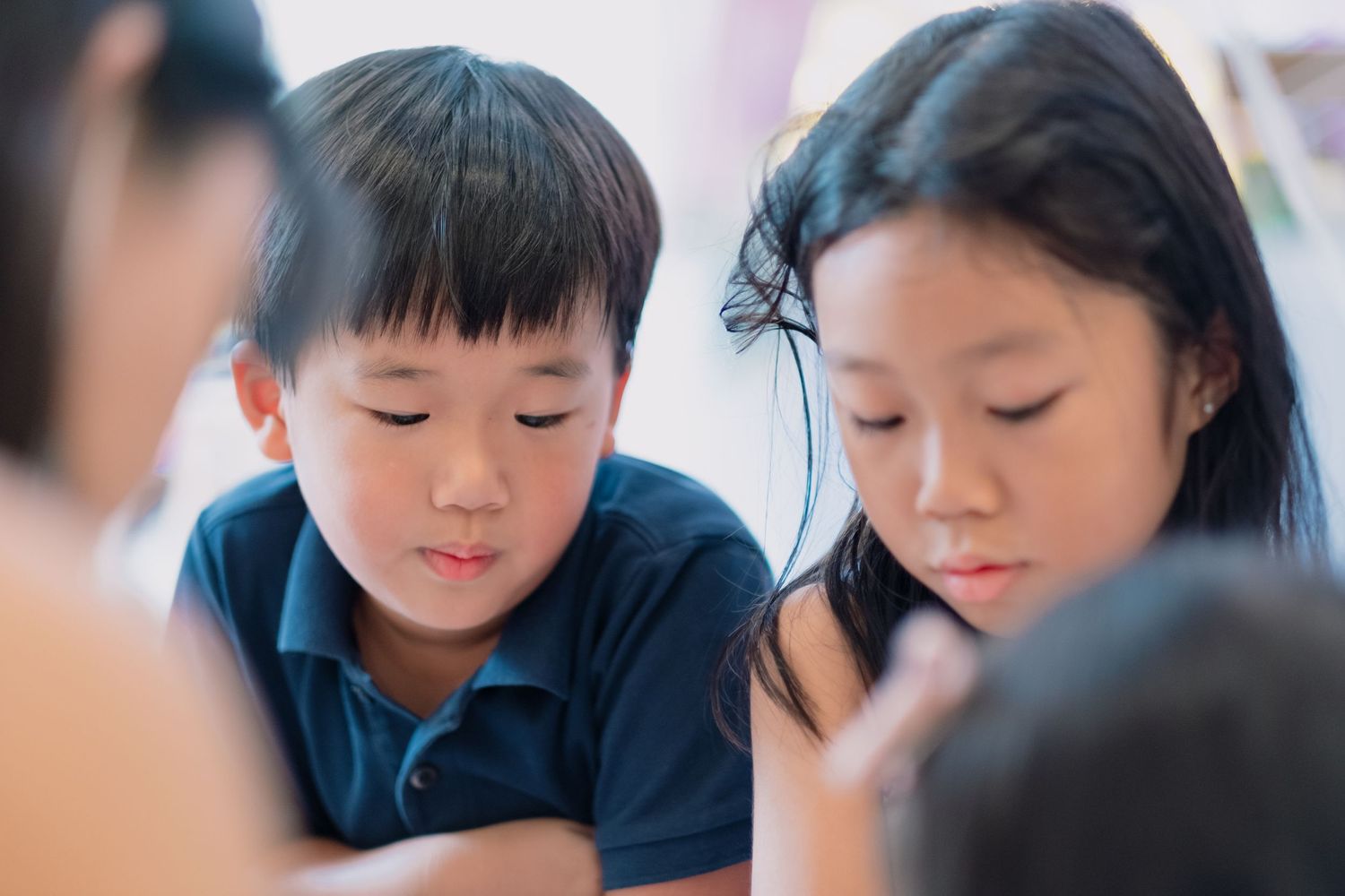 Students working together during an educational activity.