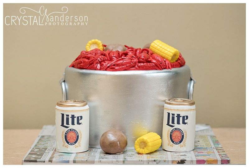 Miller Lite beer cans and snacks arranged on a party table.