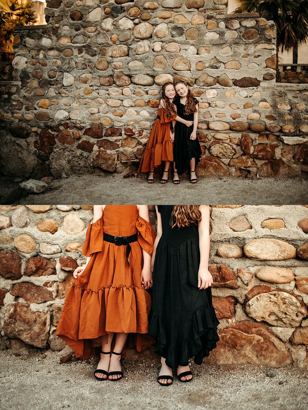 sisters hold hands by Danielle Miranda Photography