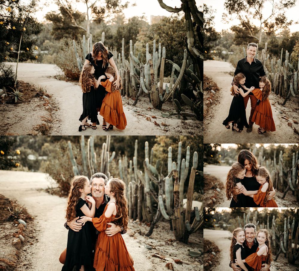 girls kiss dad's face by Danielle Miranda Photography