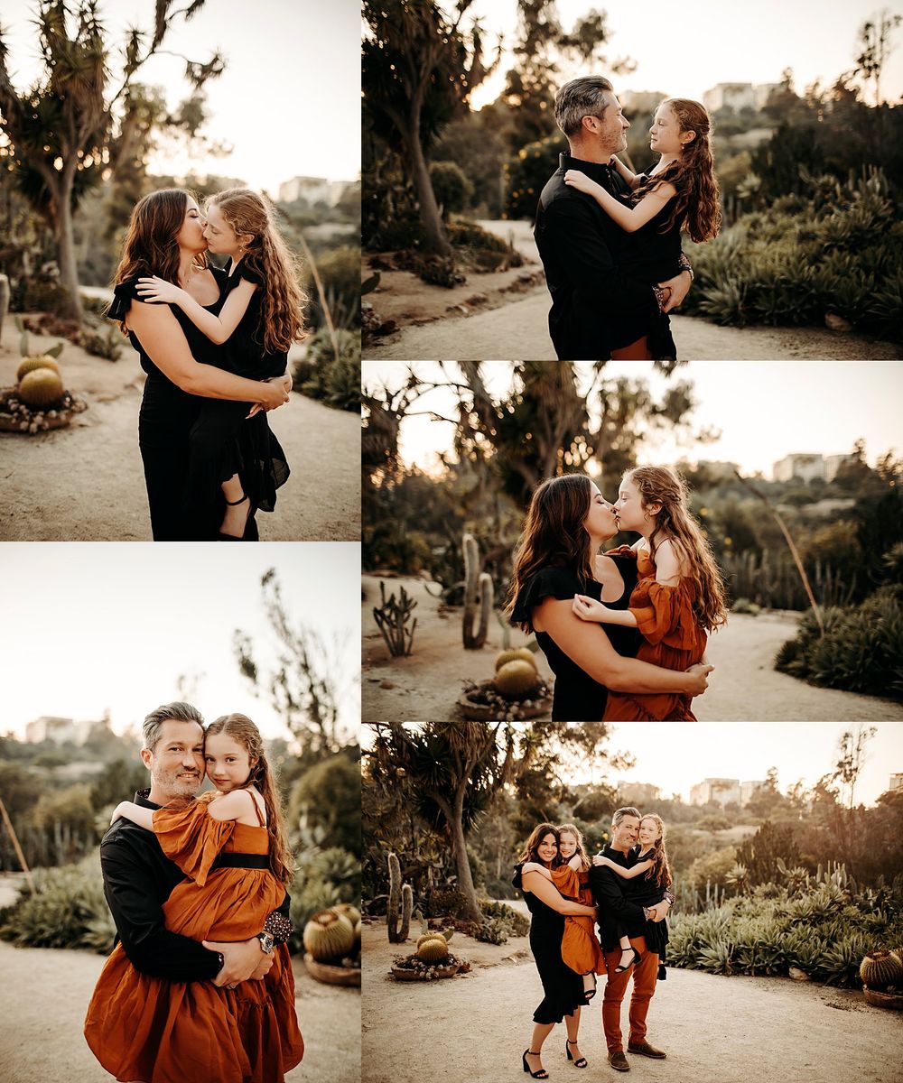 mom and dad hug daughters by San Diego photographer