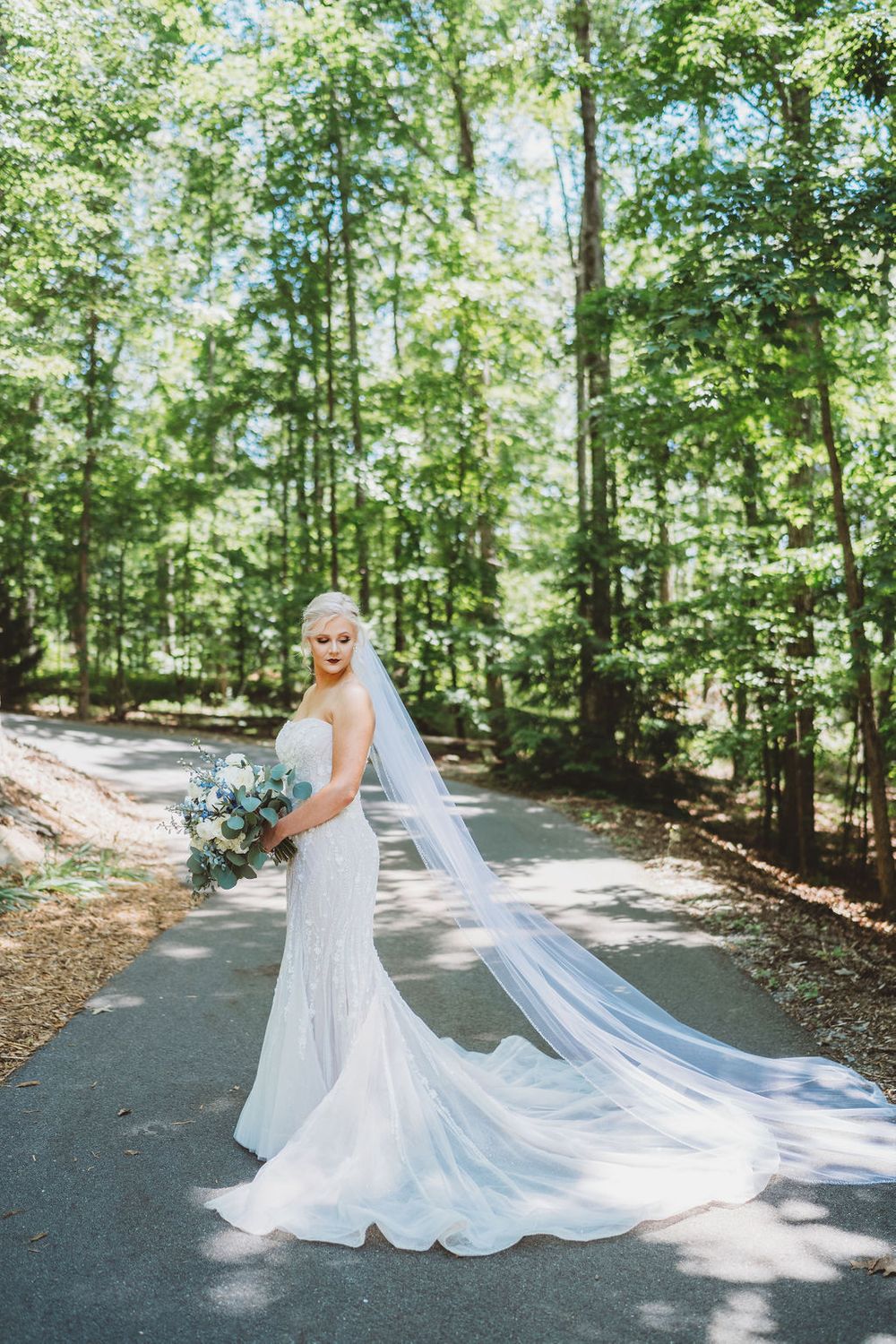 bridal portrait Dallas GA indigo falls