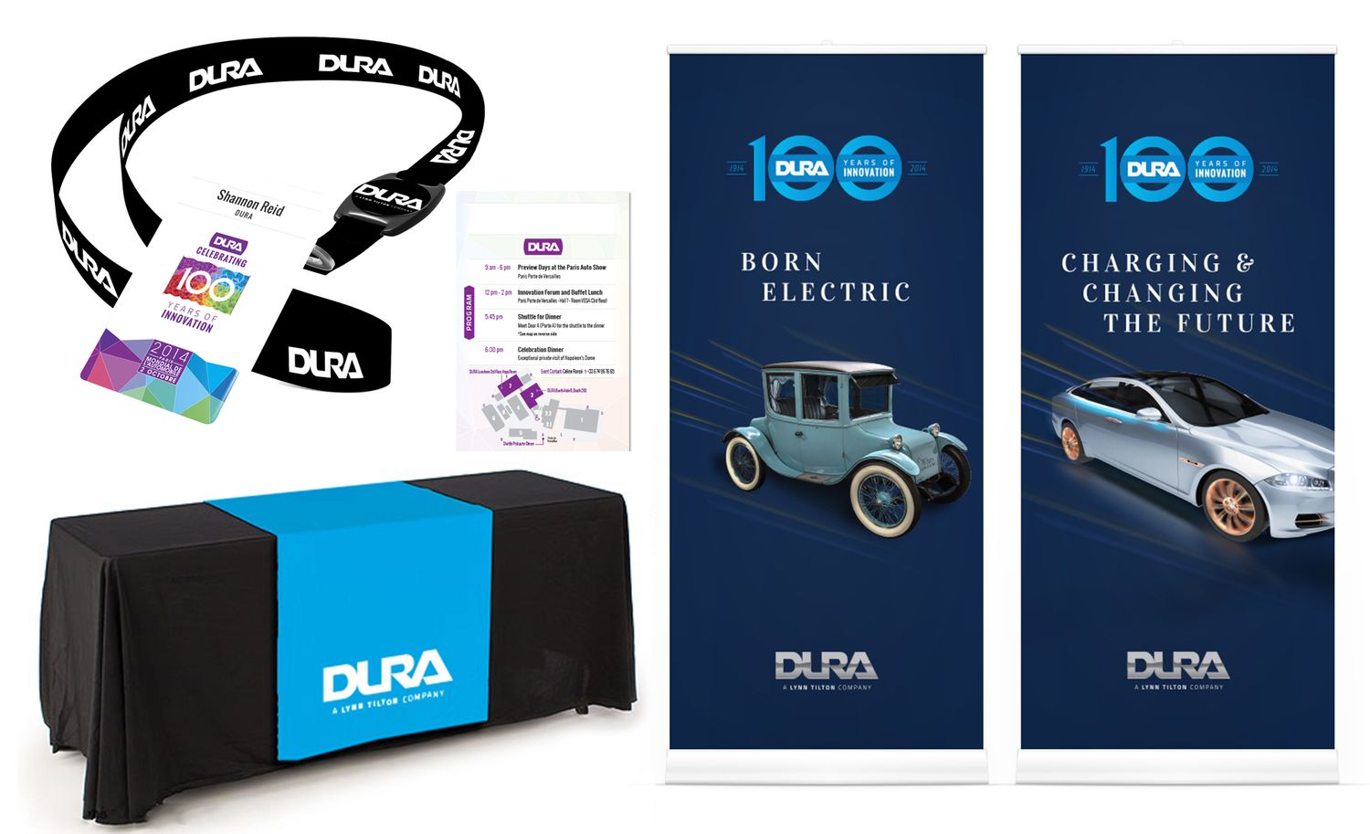 Dura Automotive Environmental signs, table, and lanyard