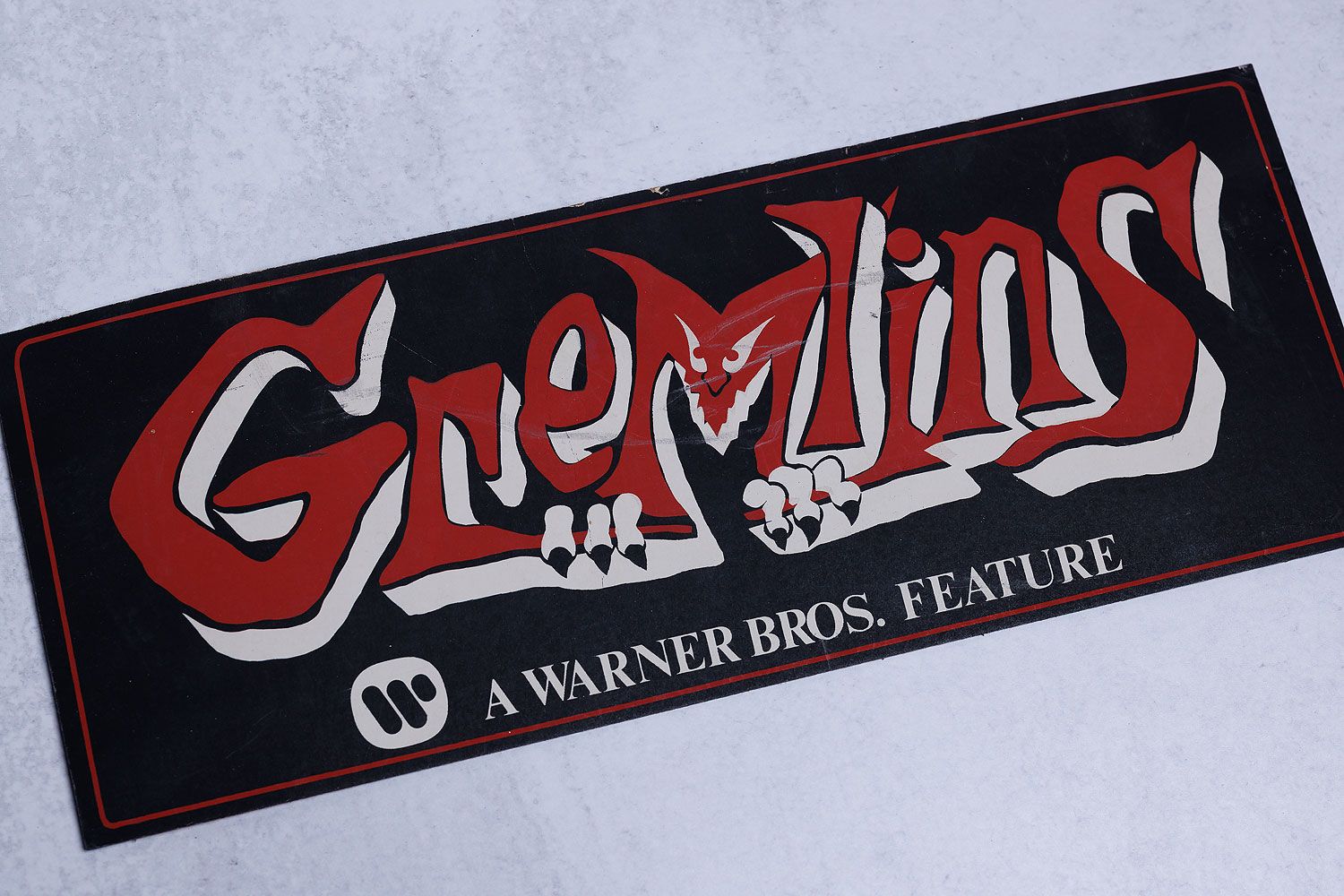 Gremlins parking pass from the Warner Brothers lot