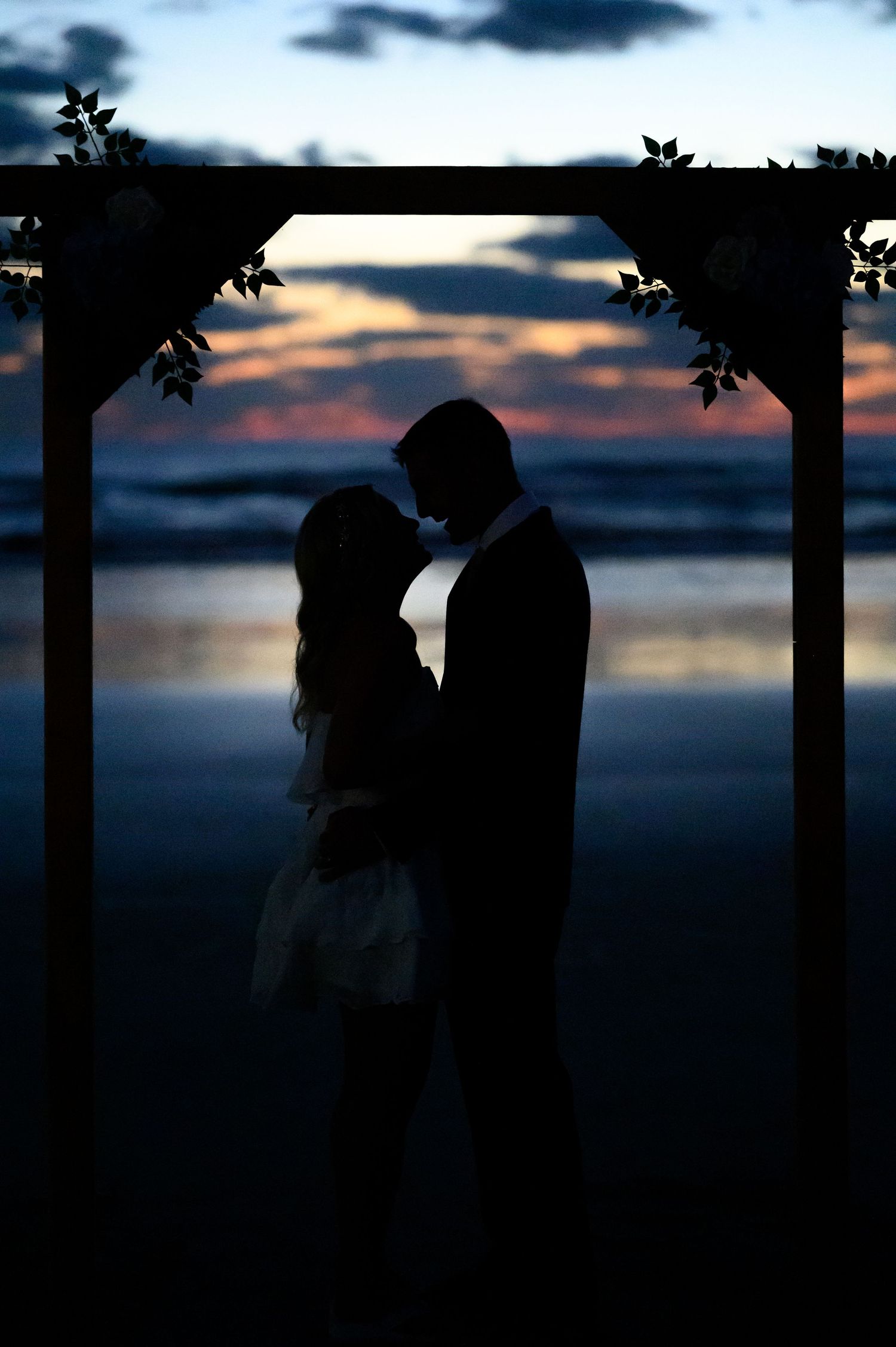Bride and Groom silhouette.