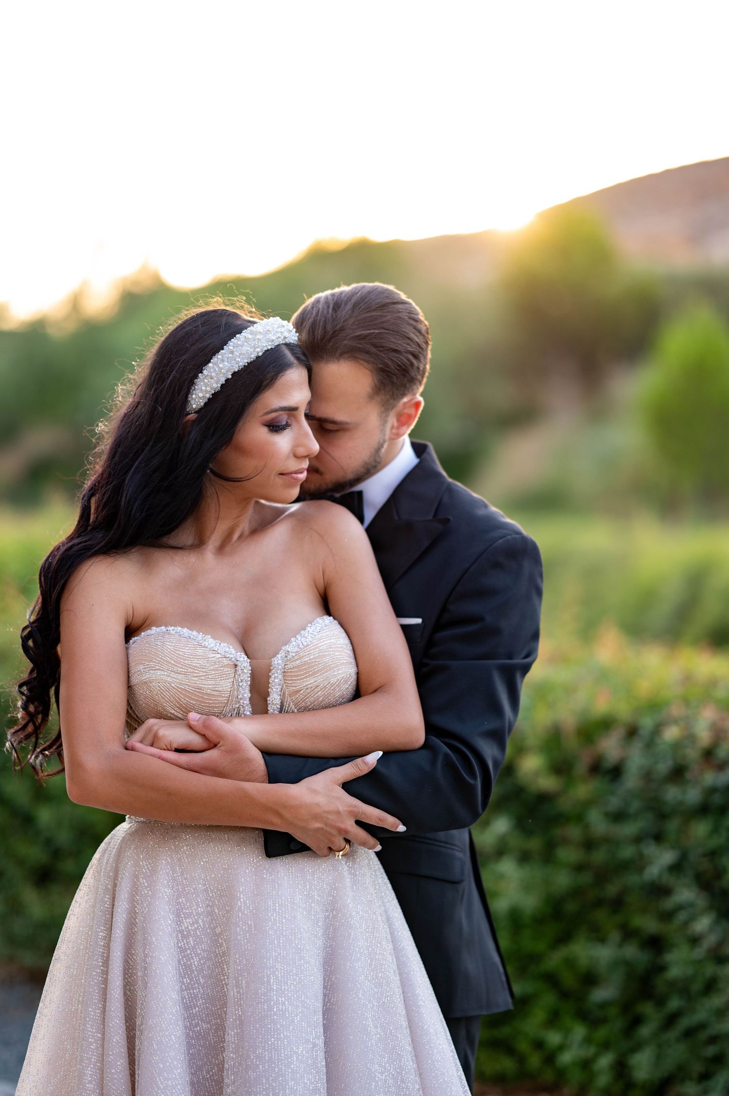 A series of romantic wedding ceremony moments showing couples exchanging vows and celebrating on their special day.