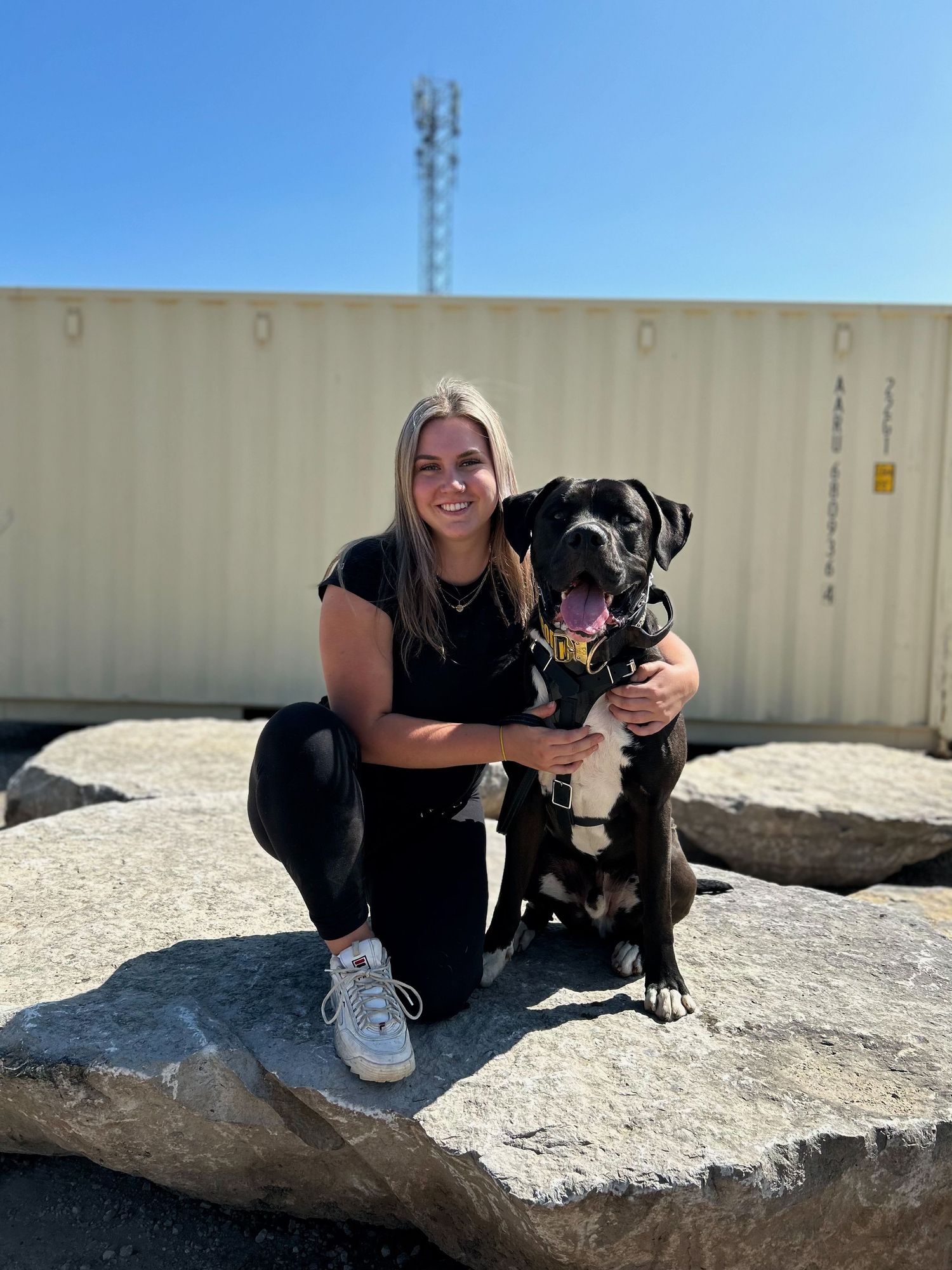 Girl and dog portrait