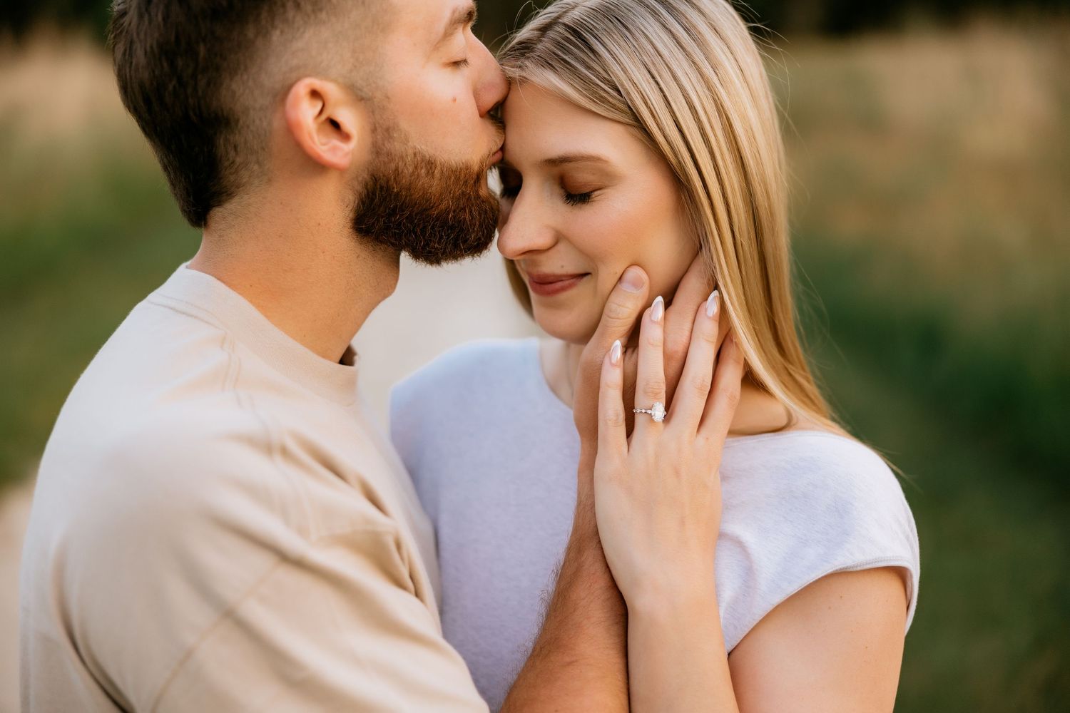 Rooftop couple captured in Joliet, Illnois.