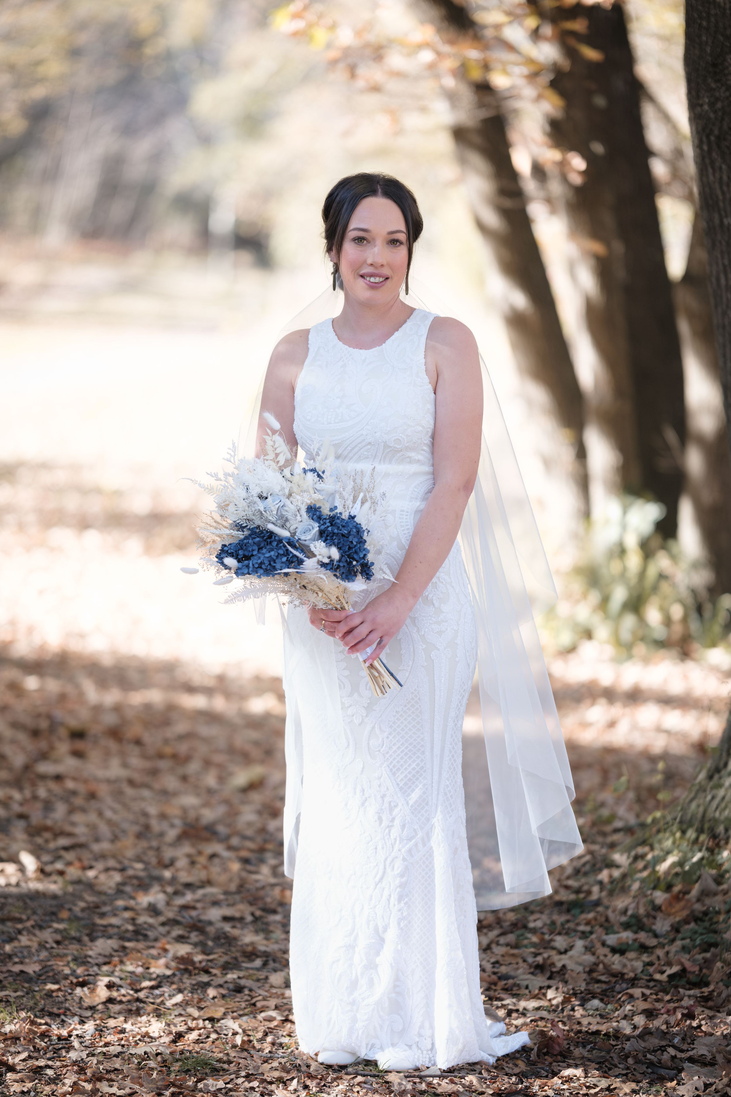bridal portrait in Autumn North Canterbury