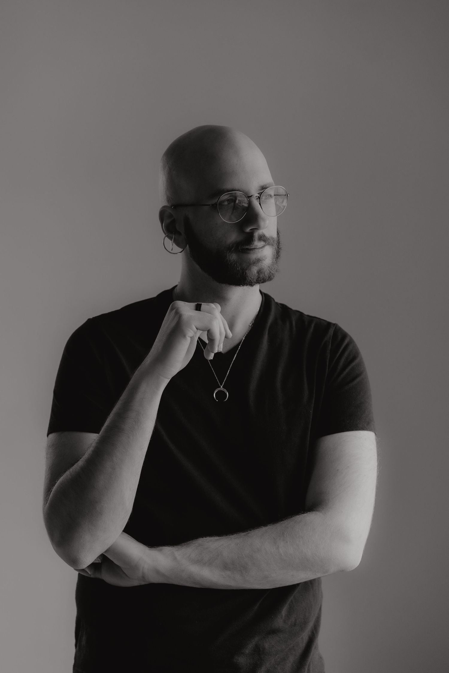 Black and white headshot of Michael