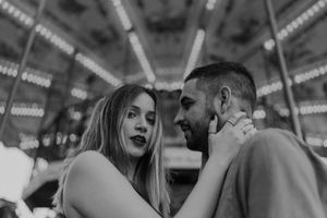 Lisbon wedding photographer capturing candid engagement moment
