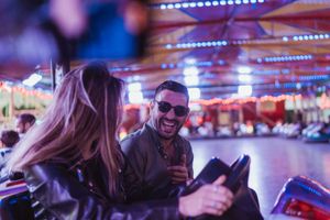 Lisbon wedding photographer capturing candid engagement moment