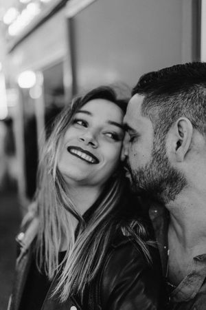 Lisbon wedding photographer capturing candid engagement moment