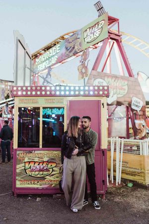 Lisbon wedding photographer capturing candid engagement moment