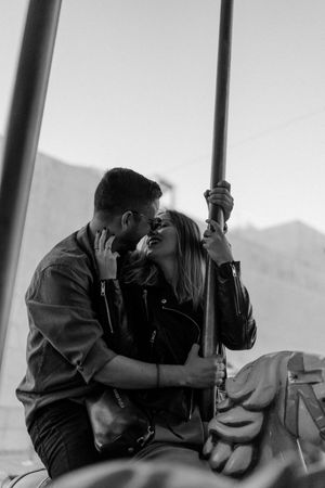 Lisbon wedding photographer shooting a real couple in an urban setting