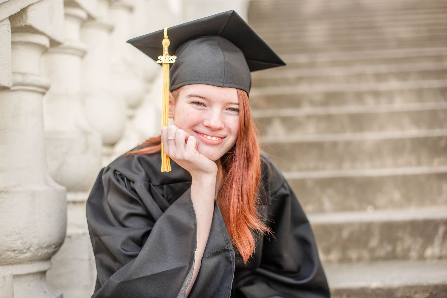senior girl portrait Raleigh NC bright natural light