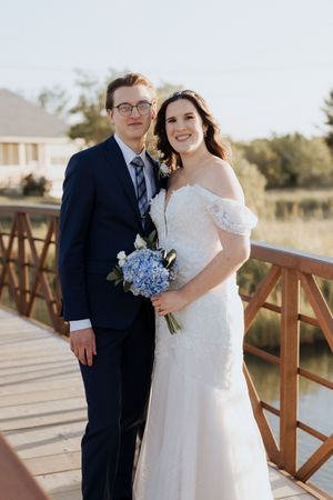Bride and groom formal portraits at sunset on the beach in Shediac New Brunswick, Moncton wedding photographer, elopement packages in NB