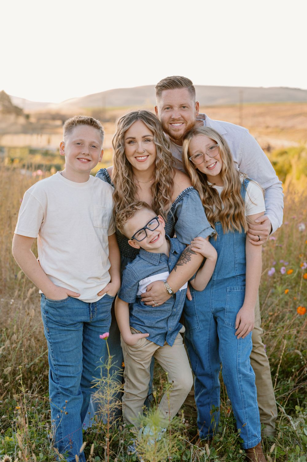 Late summer family photos at Haven Flower Farm