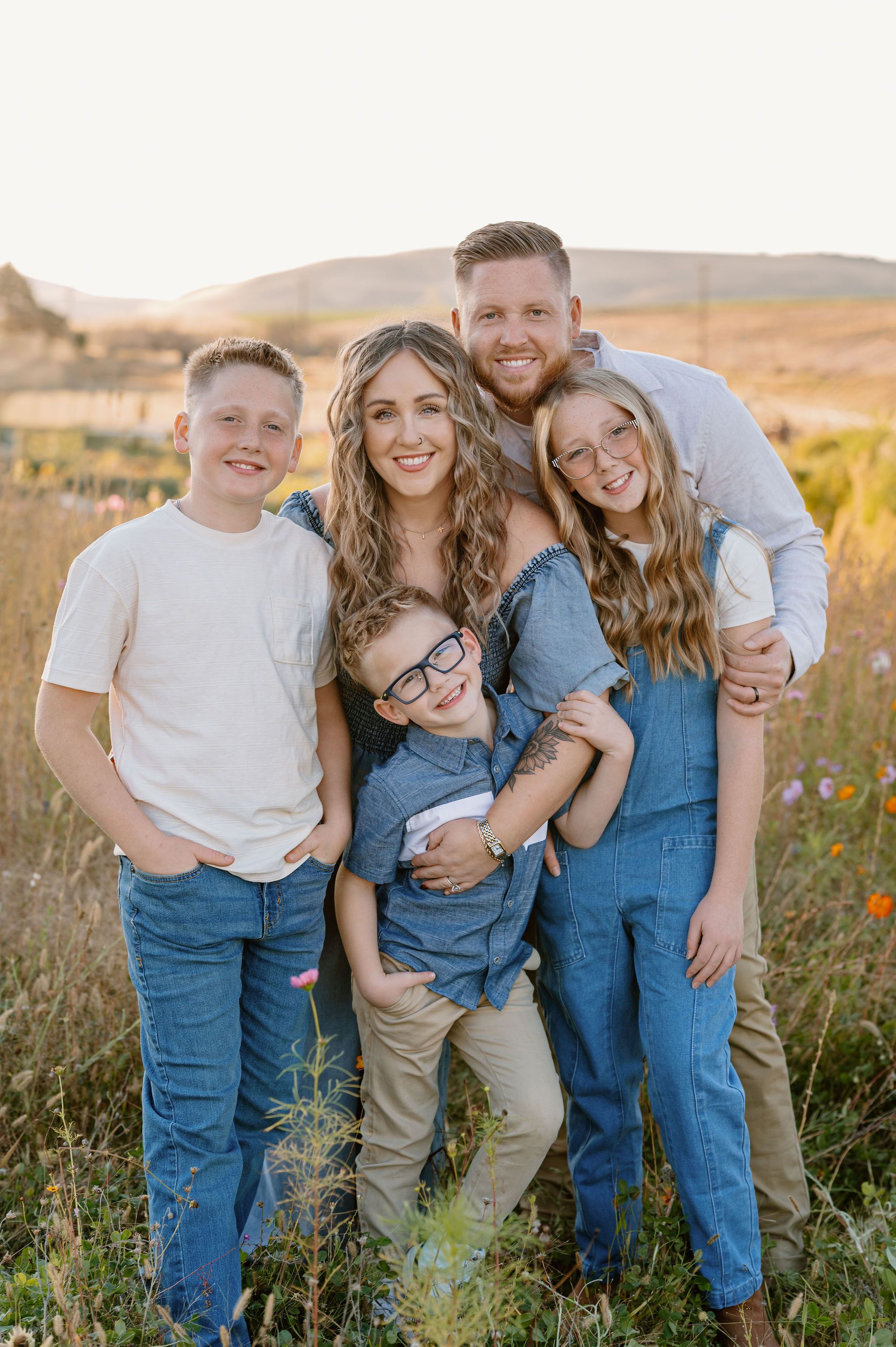 Late summer family photos at Haven Flower Farm