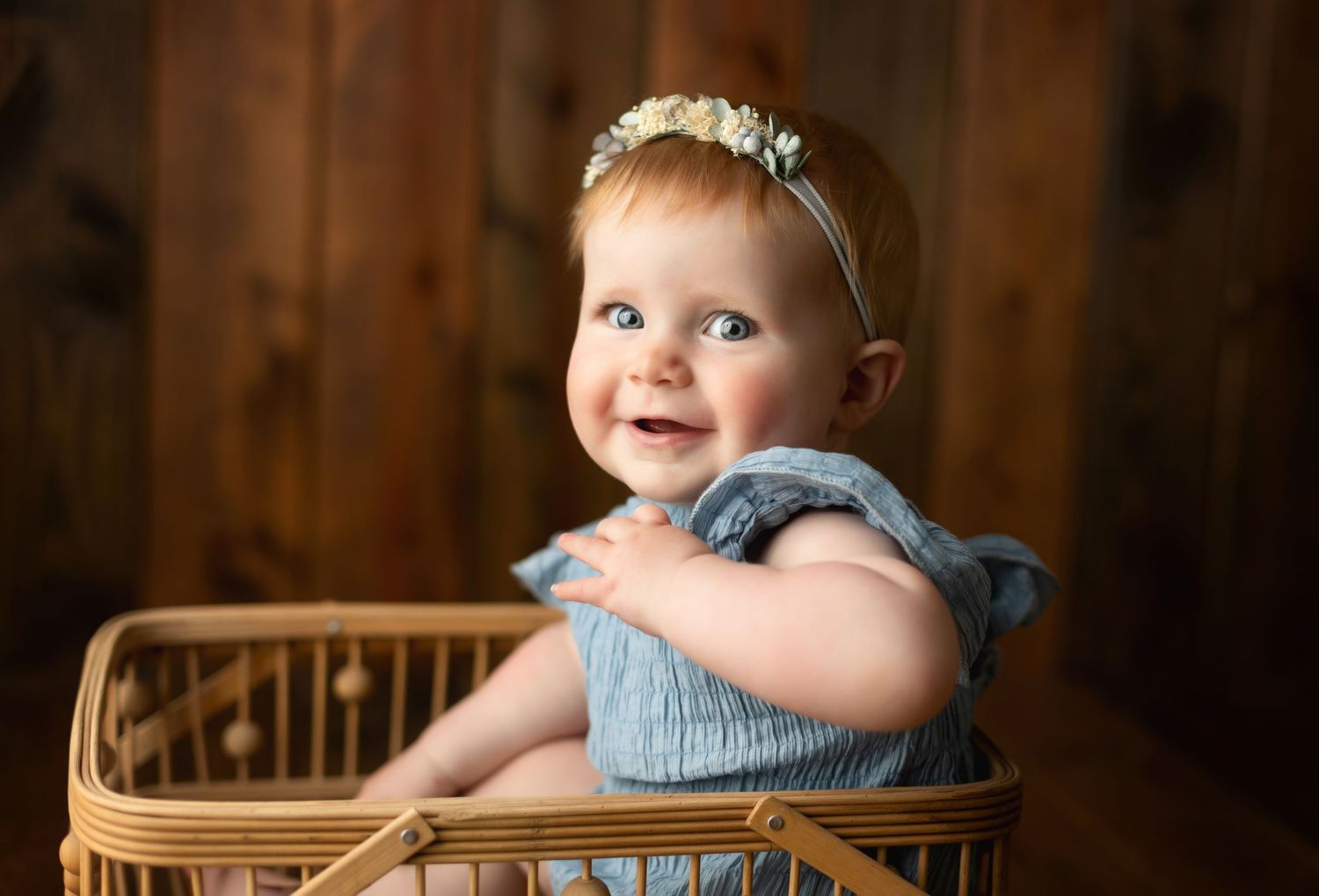 baby in a basket. Greenville sc newborn photographer, Easley sc newborn photographer, Upstate sc newborn photographer
