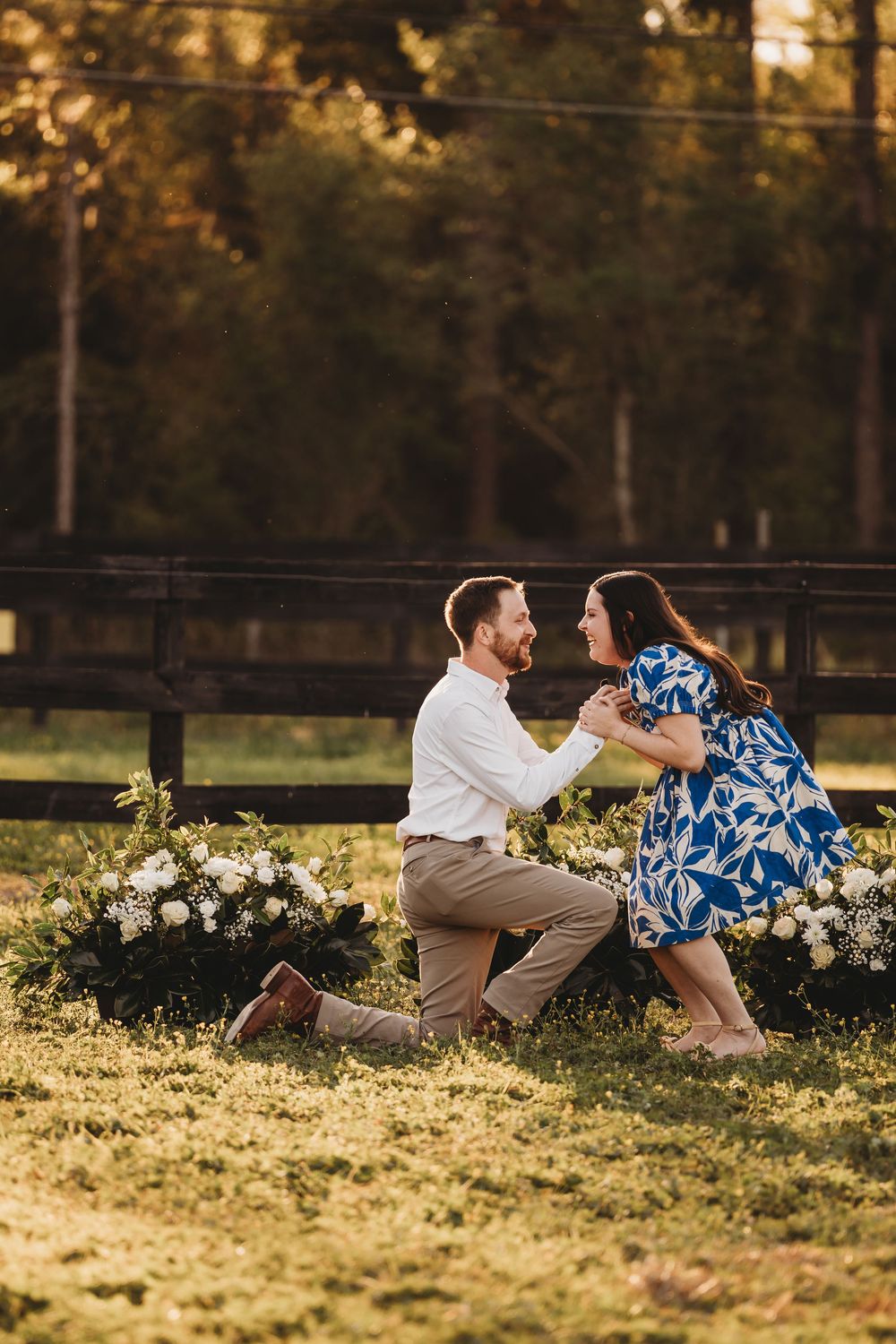 Meaningful proposal at the horse stable where the bride grew up riding in Florida