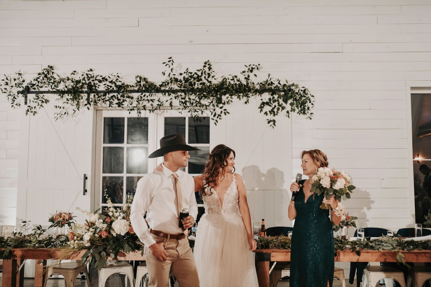 Wedding speeches at The Barn at Paradise reception