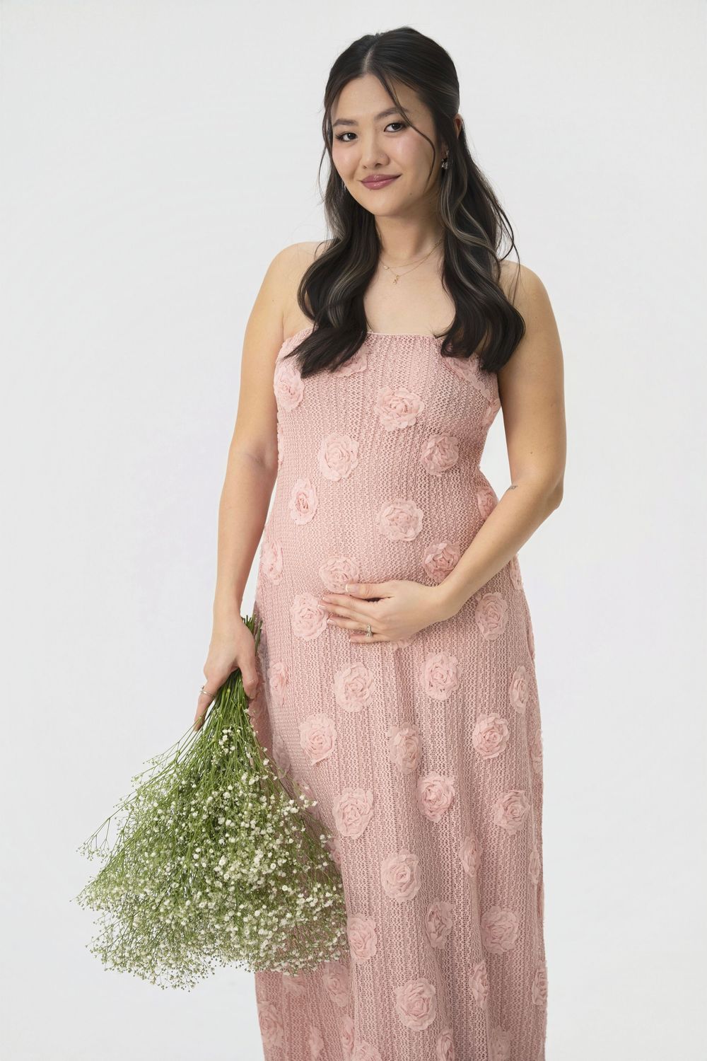 Maternity photoshoot of a woman in studio setting in Palatine, IL