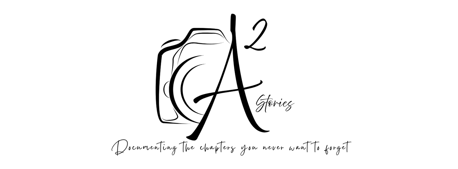A² Stories photography logo with tagline “Documenting the chapters you never want to forget”