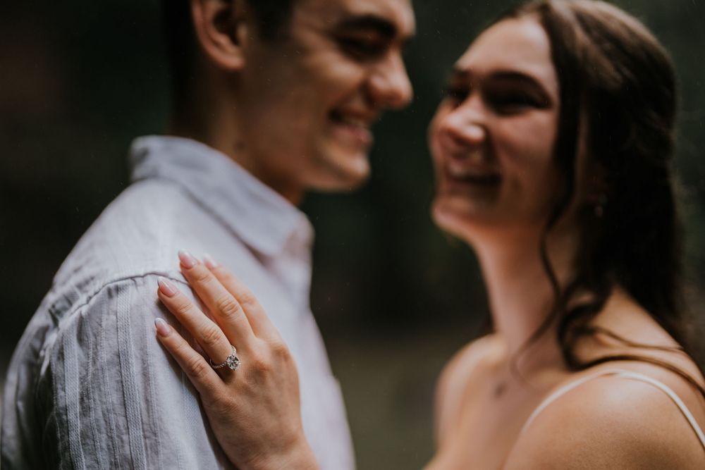 Secret proposal couple photoshoot at Ulu Petanu Waterfall Bali