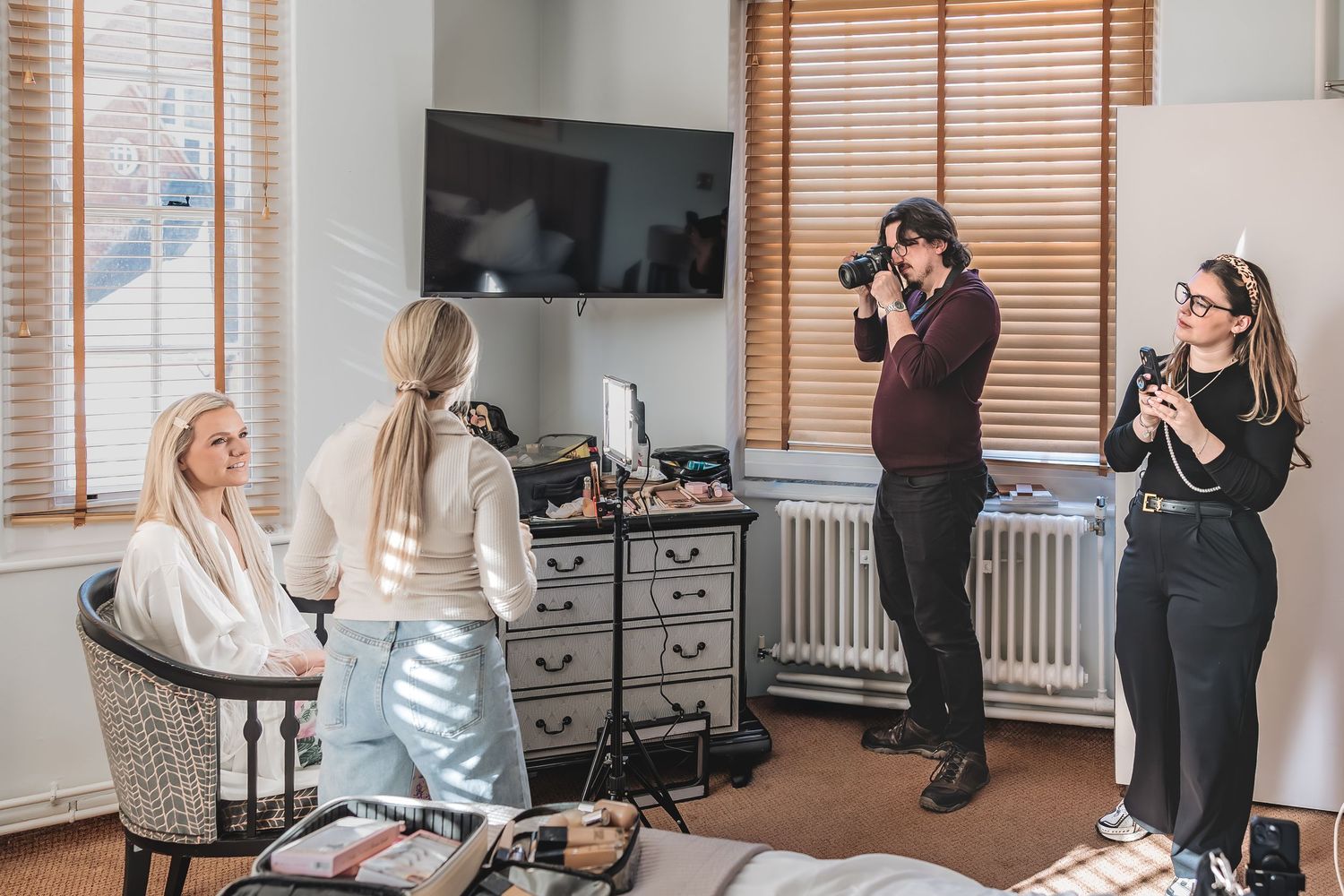 Creative documentary wedding photography team at Charlotte House.
