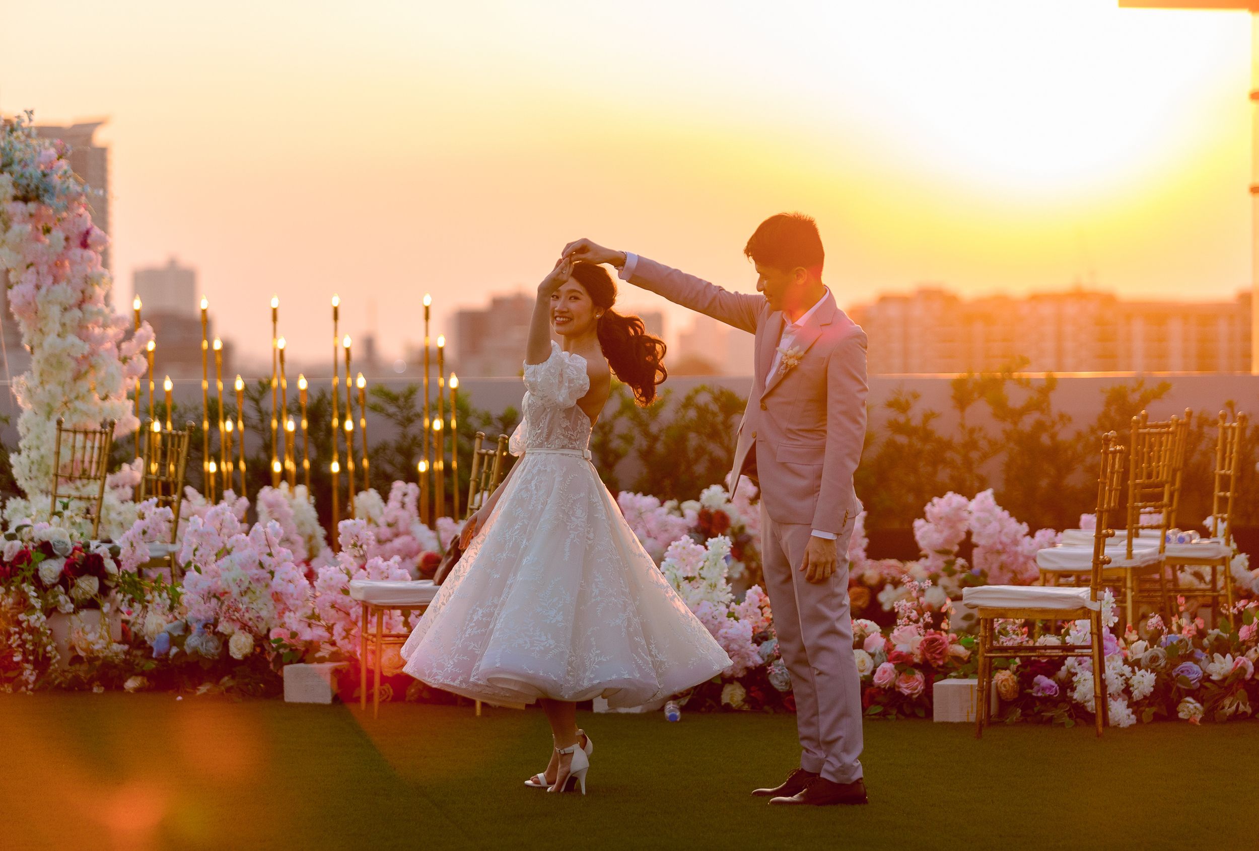 Kyle & Rowena | Pastel Rooftop Wedding